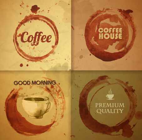 Retro font label coffee 