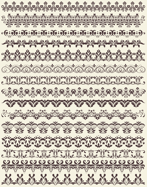 Retro style borders set vector