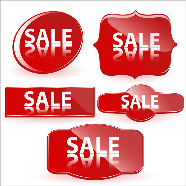 Sale buttons vectors