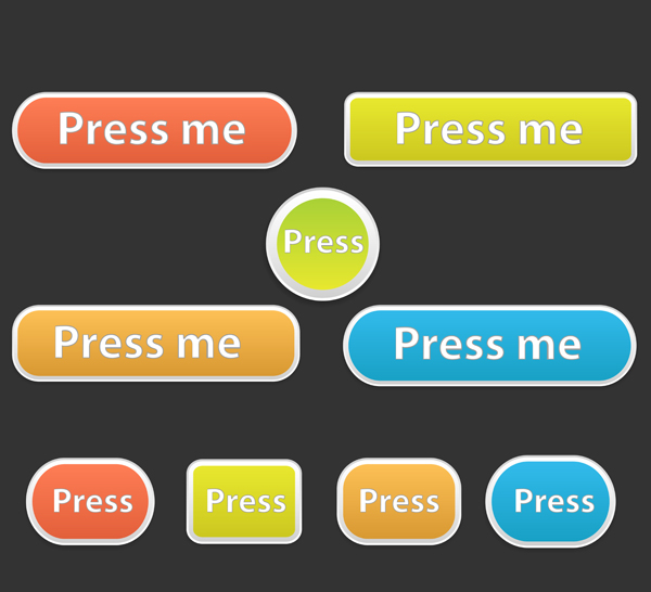 Soft Buttons Vectors