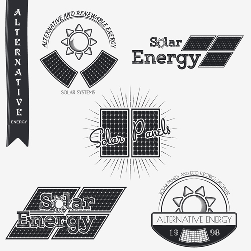 vintage solar logos energy 
