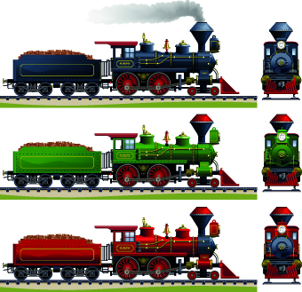 vector graphic steam locomotive 