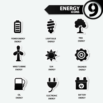 Office Stickers icons vector 02