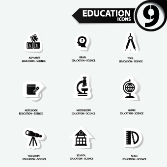 Office Stickers icons vector 03