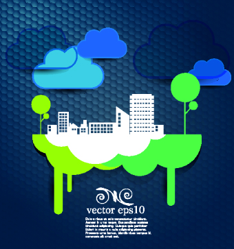 Urban landscape background vector 03