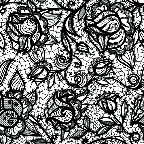 lace creative background graphics 01 Vector black lace creative background graphics 01