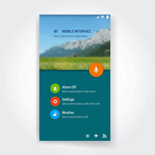 Vector mobile interface template material 05 Vector mobile interface template material 05