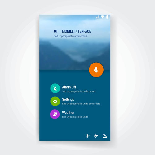 Vector mobile interface template material 06 Vector mobile interface template material 06