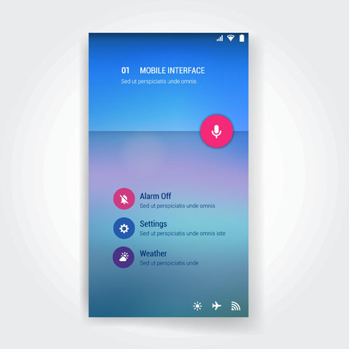 Vector mobile interface template material 07 Vector mobile interface template material 07