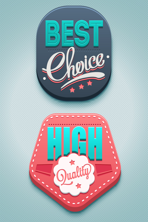 Vintage premium quality labels design vector 02