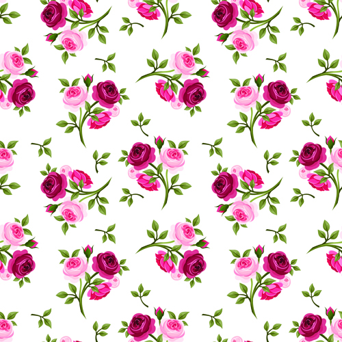 vintage seamless rose pattern 