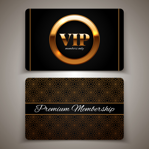 Visitant VIP cards luxury vector 01