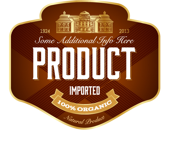 Wine label vintage design vector material set 34