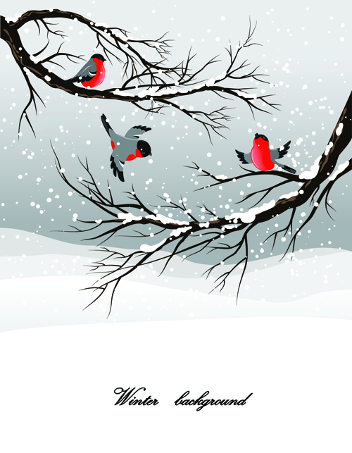 winter vector background natural Backgrounds background 