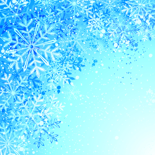 Beautiful winter natural vector backgrounds 07