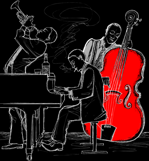 Graffiti music backgrounds vector set 10