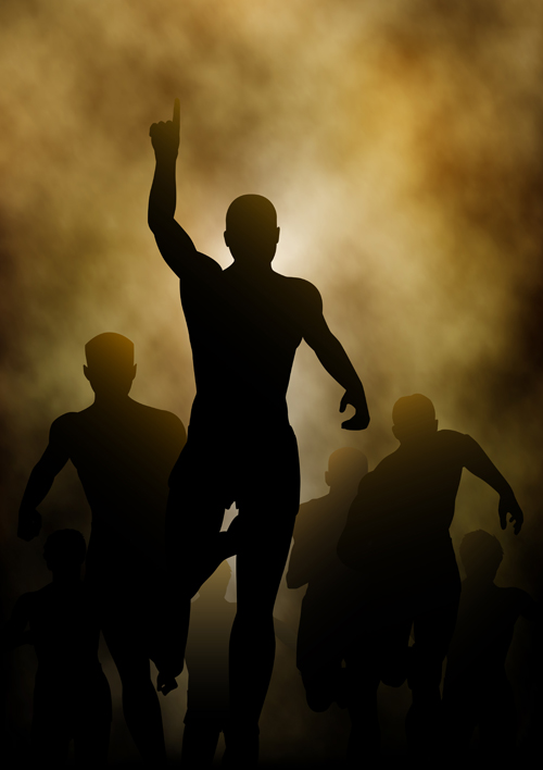Set of Running people vector 03