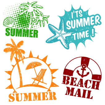 Vintage stamps vector 05