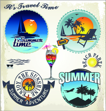 vacation travel summer logos logo labels label 