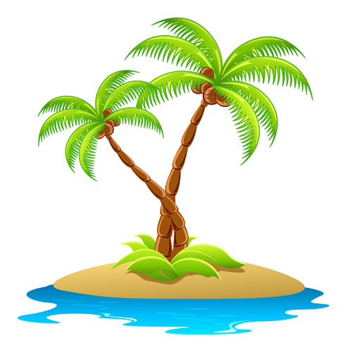 Tropical elements backgrounds vector 02