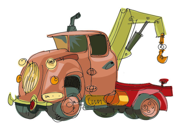 vector draw cartoon cartoon car 