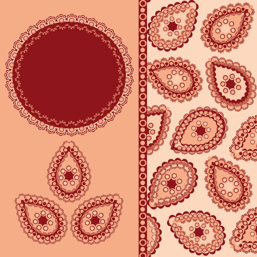 Fine decorative patterns background 02 vector