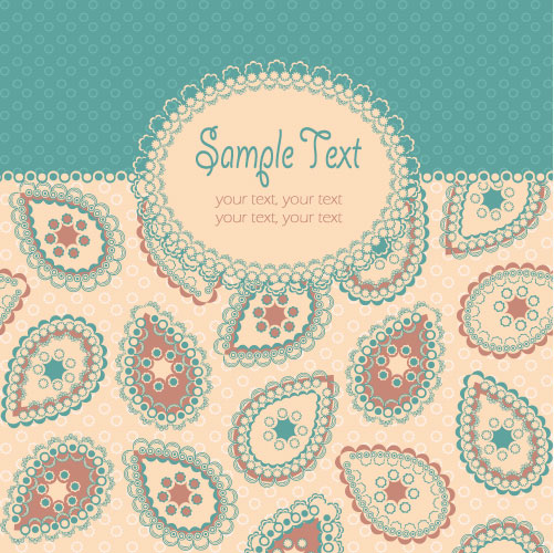 Fine decorative patterns background 05 vector