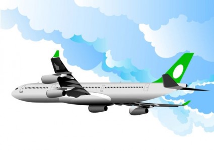 Realistic aircraft 03 vector