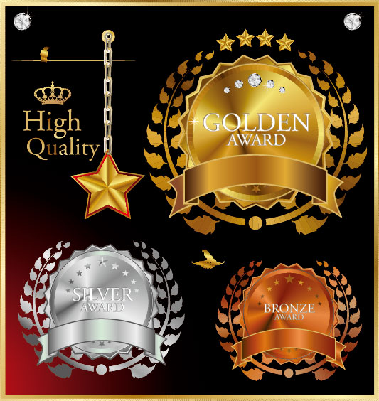 luxury Business labels and Badge vector 02
