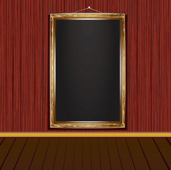 Set of Vintage wooden Photo Frame vector 01