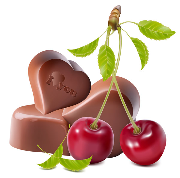 you The leaves love i heart shaped green leaves chocolate cherry leaves cherry 