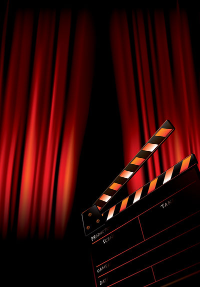 Movie poster background art vector