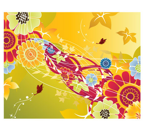 Creative floral background art