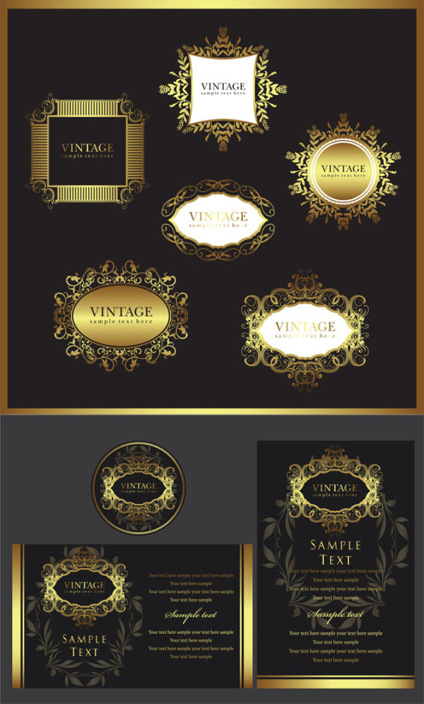 Ornate floral frame vector