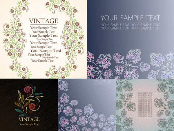 Decorated with floral Border vector