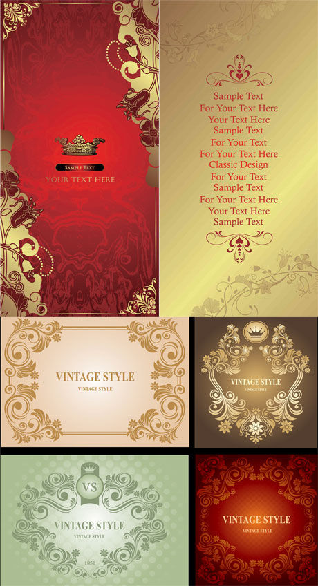 Noble antique frame vector