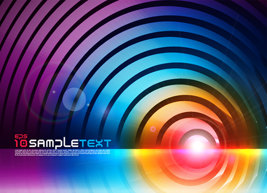 Gorgeous color background vector set