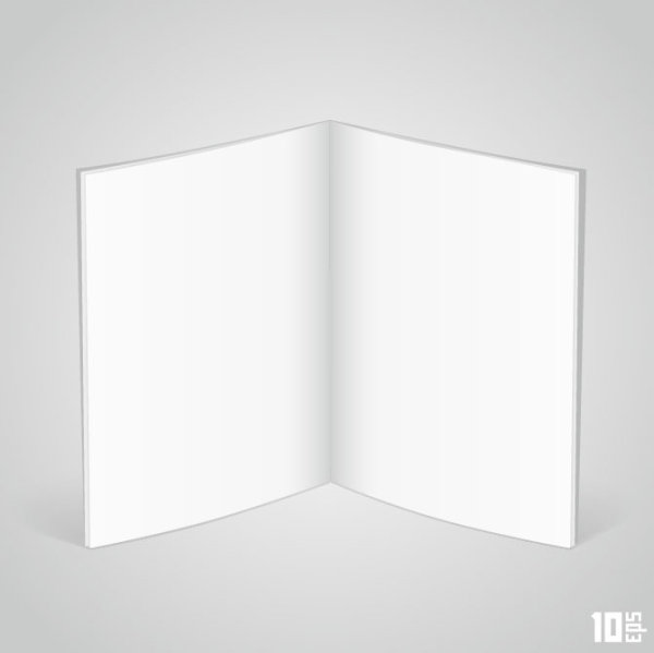 Set of Blank paper design vector material 22