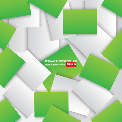 3D Colored squares vector backgrounds set 02