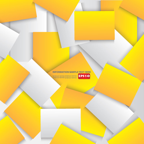 3D Colored squares vector backgrounds set 03