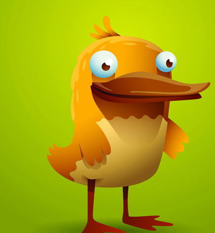 Set of Cartoon funny bird vector 02