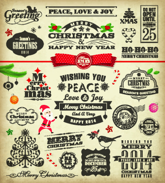 new year elements element christmas calligraphic 