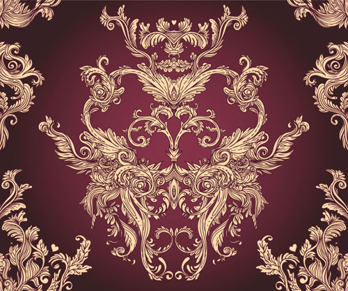Classic floral Pattern vector 03