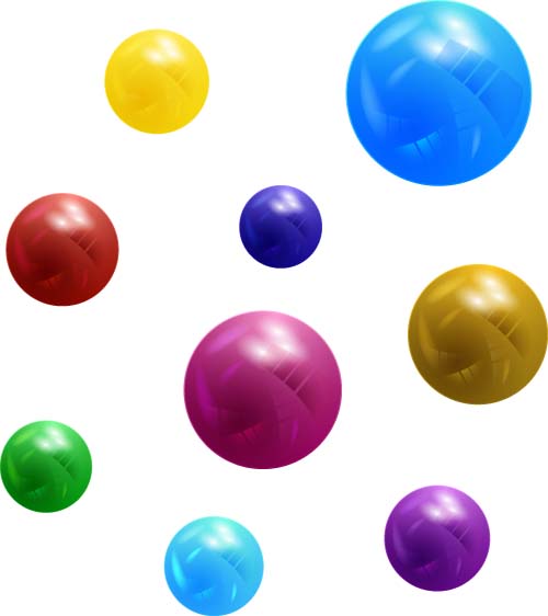 Colorful balls design element vector set 03