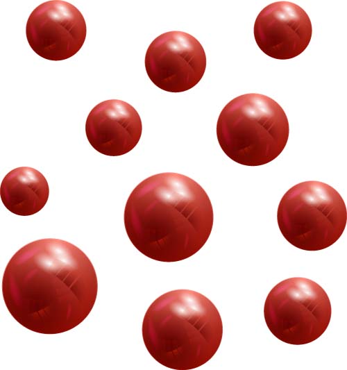 Colorful balls design element vector set 06