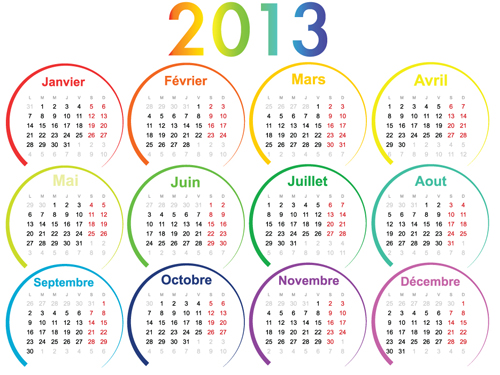 Creative 2013 Calendars design elements vector set 25