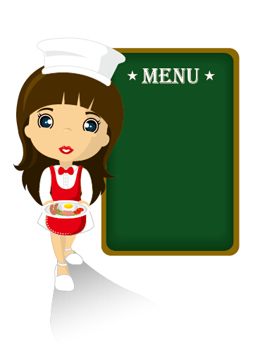Design chef vector background set 02