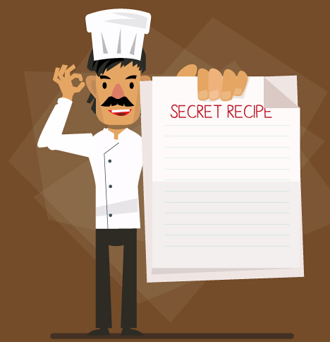 Design chef vector background set 03