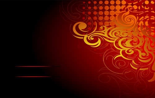 Design element ornament floral background vector 06