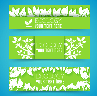 Green style ecology banner 